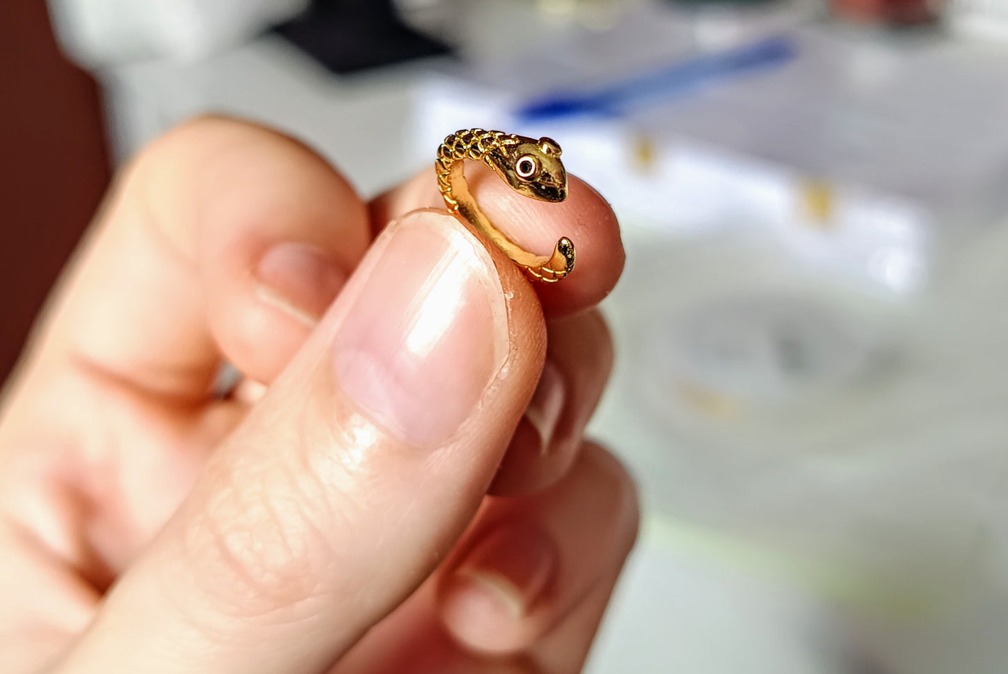 Earcuff Naja - en forme de serpent en acier inoxydable