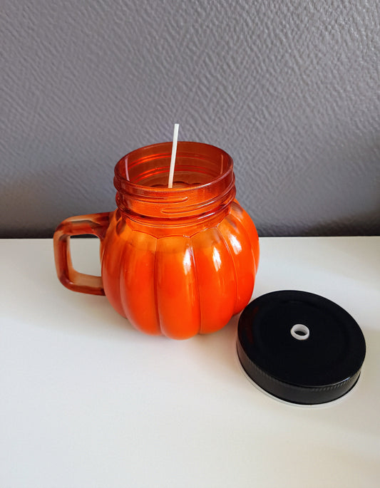 Bougie parfumée citrouille givrée - création unique
