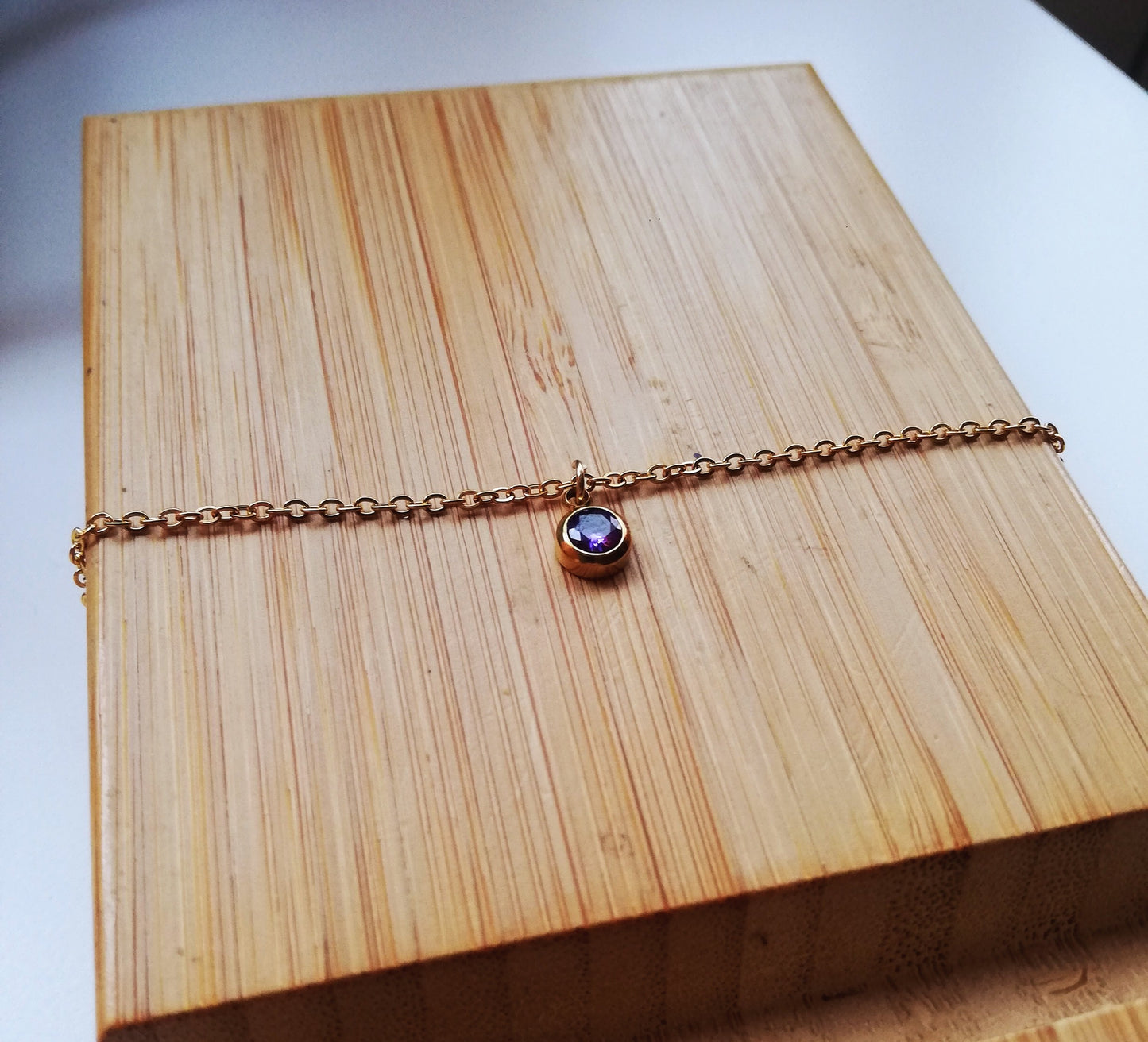 bracelet naissance février - violet