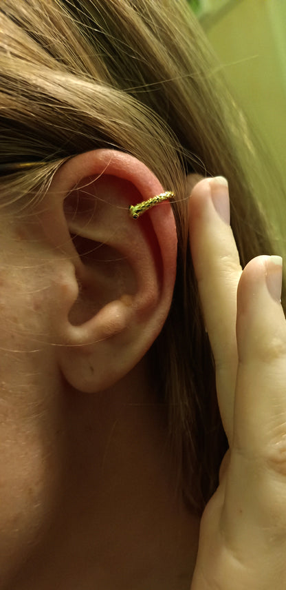 Earcuff Naja - en forme de serpent en acier inoxydable