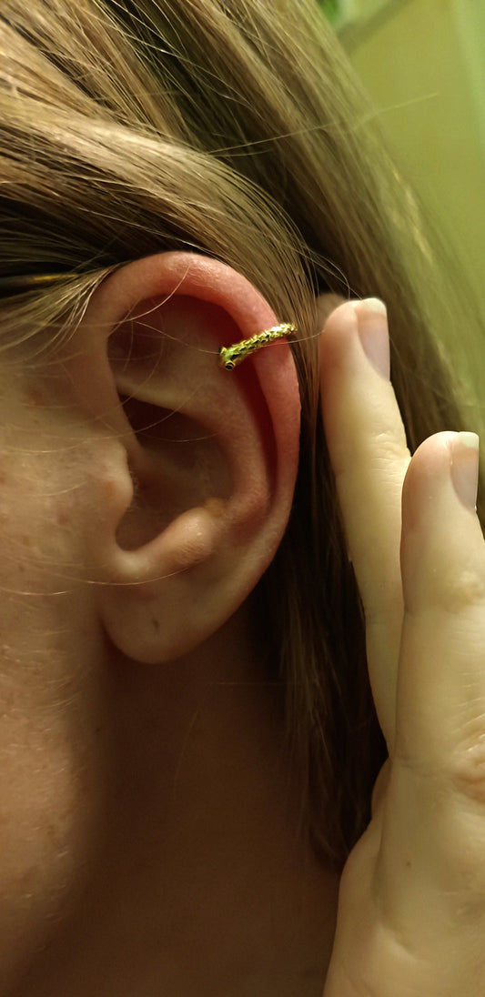 Earcuff Naja - en forme de serpent en acier inoxydable