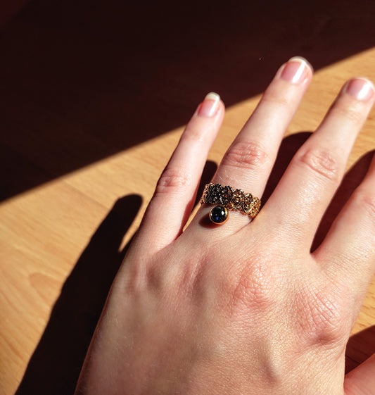 bague saphire bleu 