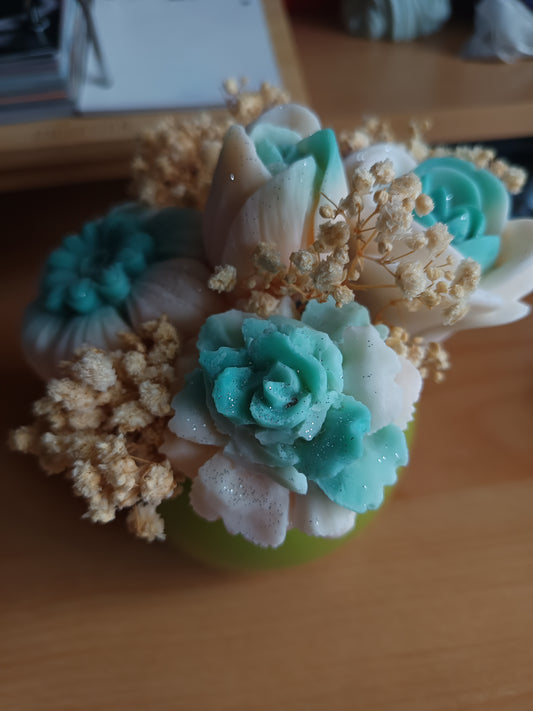 Bouquet de fleurs en cire - parfum lilas