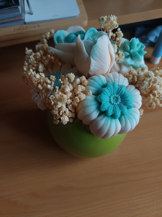 Bouquet de fleurs en cire - parfum lilas